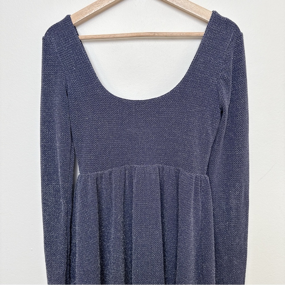 Free People Womens Small Sparkle Long Sleeve Disco Mini Dress CN - Picture 11 of 14